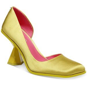 Circus by Sam Edelman Womens Rosemary Yellow Satin Slip On Pumps Shoes NWOB